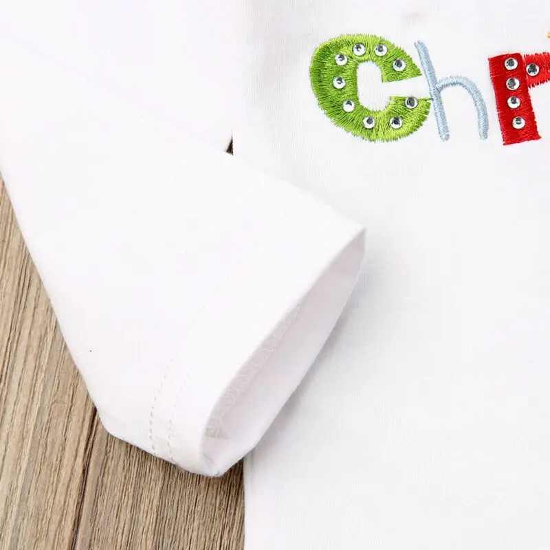 

XMas Toddler Baby Clothes 2019 Newborn Baby Boy Girl My 1st Christmas Shirt Santa Stripe Pants Outfit Size 0-18M