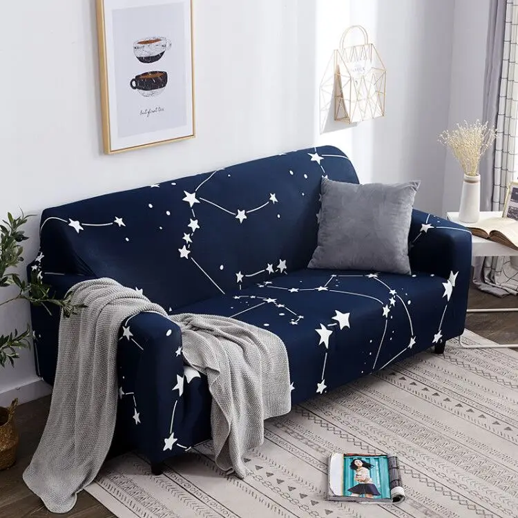 Galaxy/с рисунком в виде космоса Одиночный/1/2/3/4 сиденье для диванов Хлопок Стретч