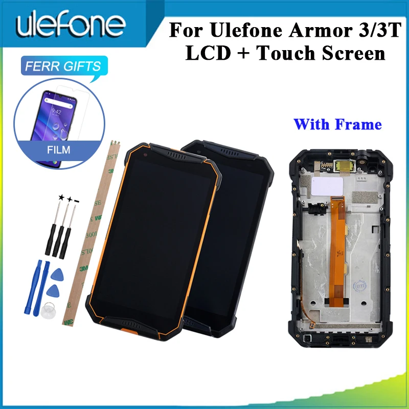 Для Ulefone Armor 3 ЖК дисплей и сенсорный экран + пленка в сборе для телефона 3T