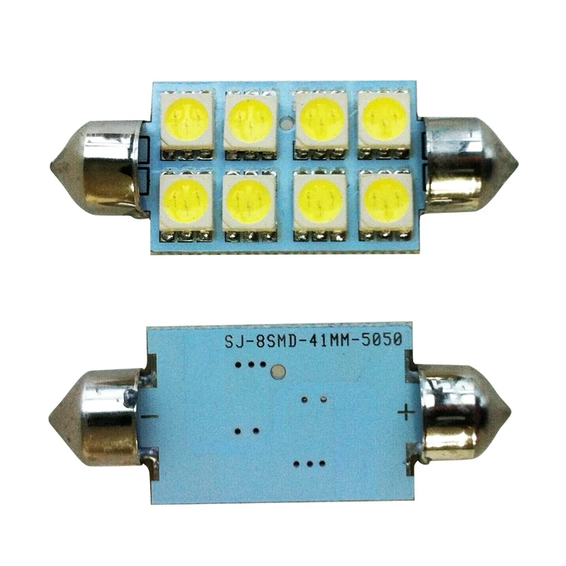 2x42 мм белый 8 SMD светодиодный светильник для номерного знака 12V гирлянда