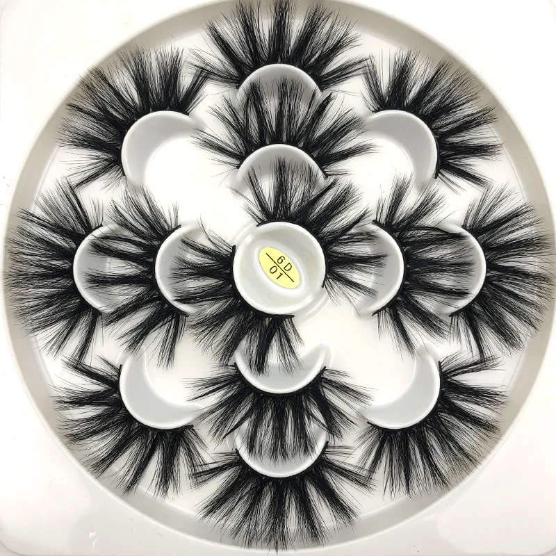 Новые 7 пар 25 мм длинные искусственные 3D норковые ресницы натуральные накладные