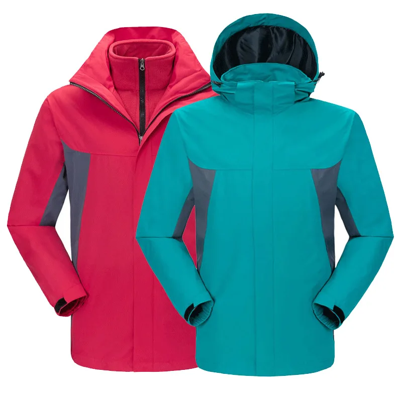 

Two-Piece Set Men's And Women's COUPLE'S Warm Wind-Resistant Waterproof Raincoat Jacket Outdoor