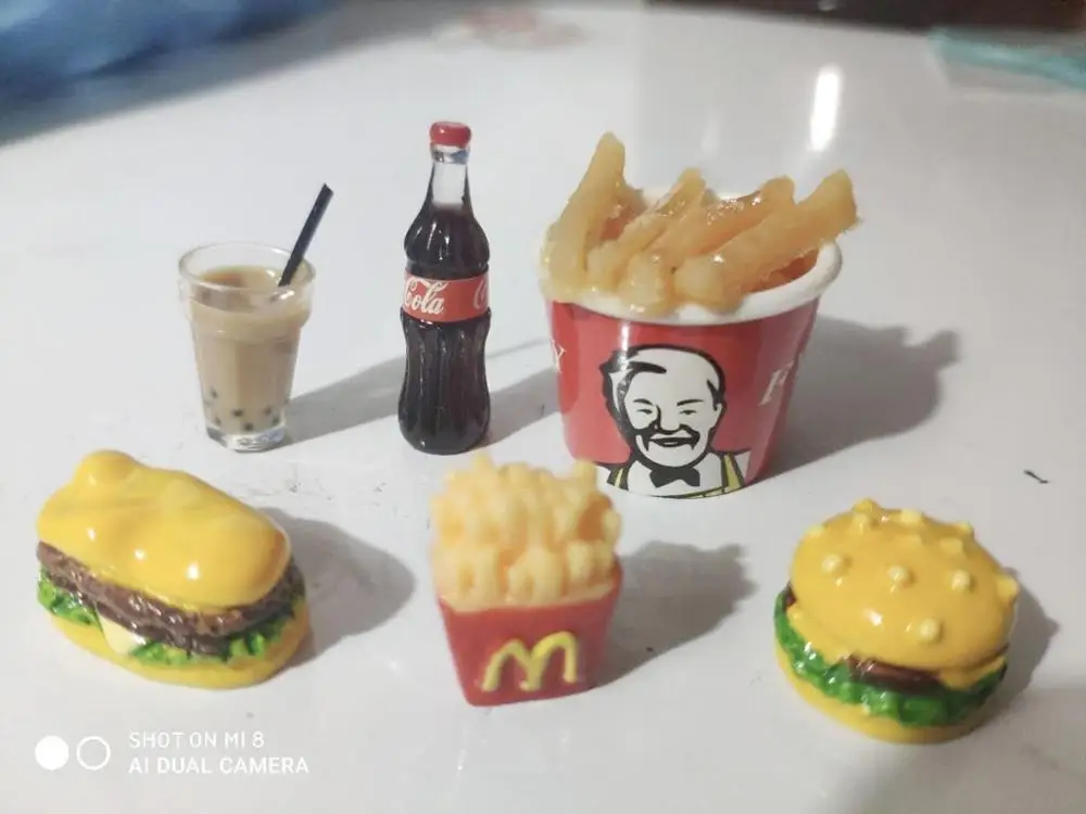 1/6 весы ролевые игры миниатюрный мини гамбургер картофеля фри быстро Еда для BJD