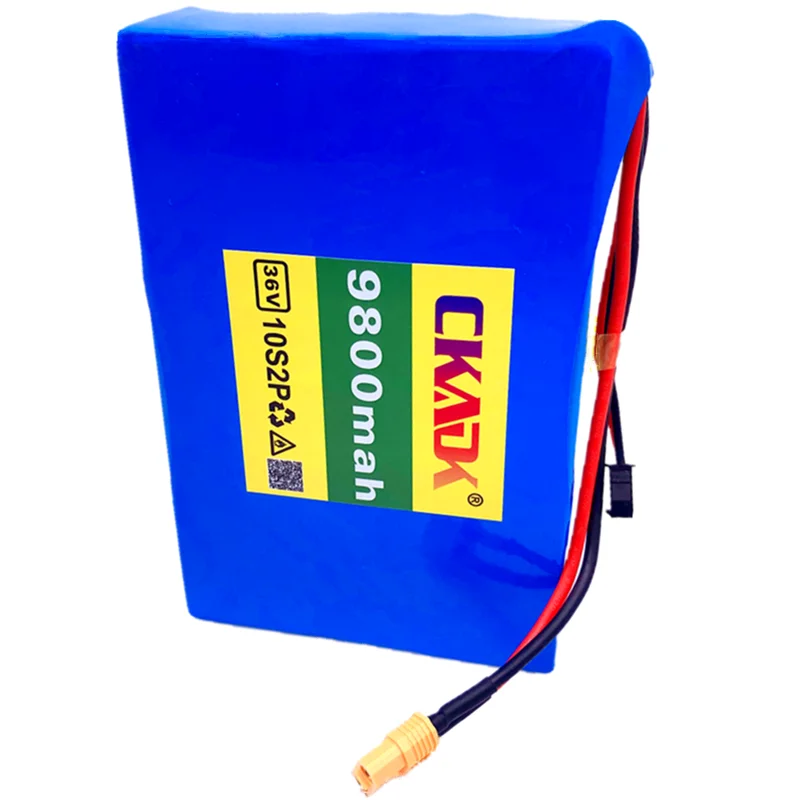 

CKADK 10S2P 36V 9.8Ah 450Watt 18650 Lithium ion battery pack ForScooter skateboard ebike electric bicycle 42V 37V 35E XT60 SM 2P