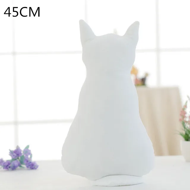 1 шт 3D печать кошка задняя Подушка плюшевая игрушка подарок имитация кошка подушка(многослойная) Cojines Decorativos Para диван 43x35 см - Цвет: H