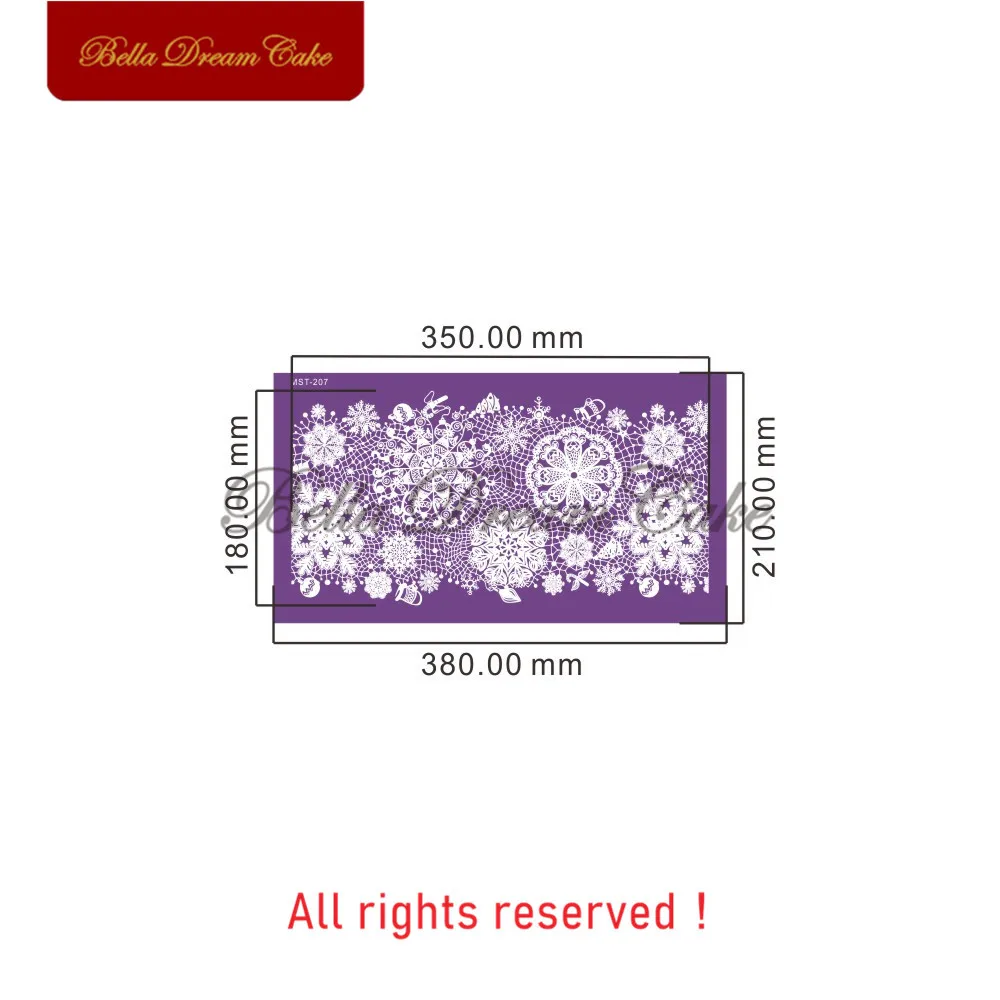 Рождественские снежинки кружева торт трафарет сетки трафареты границы Трафарет