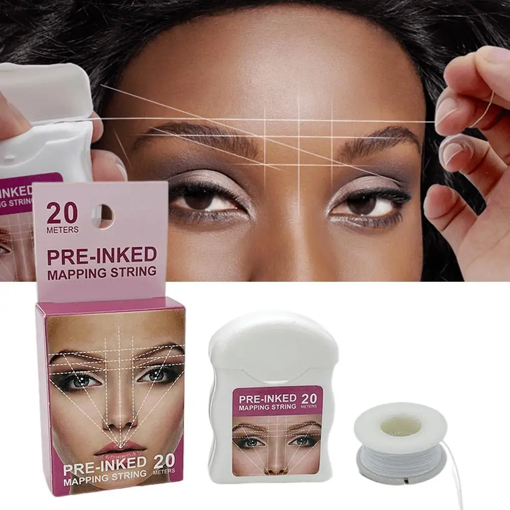 

20m Wenxiu Positioning Line With Ink Eyebrow Positioning Line Pre-Inked Eyebrow Marker Mapping Tattoo Beauty Tools Mapped Wire