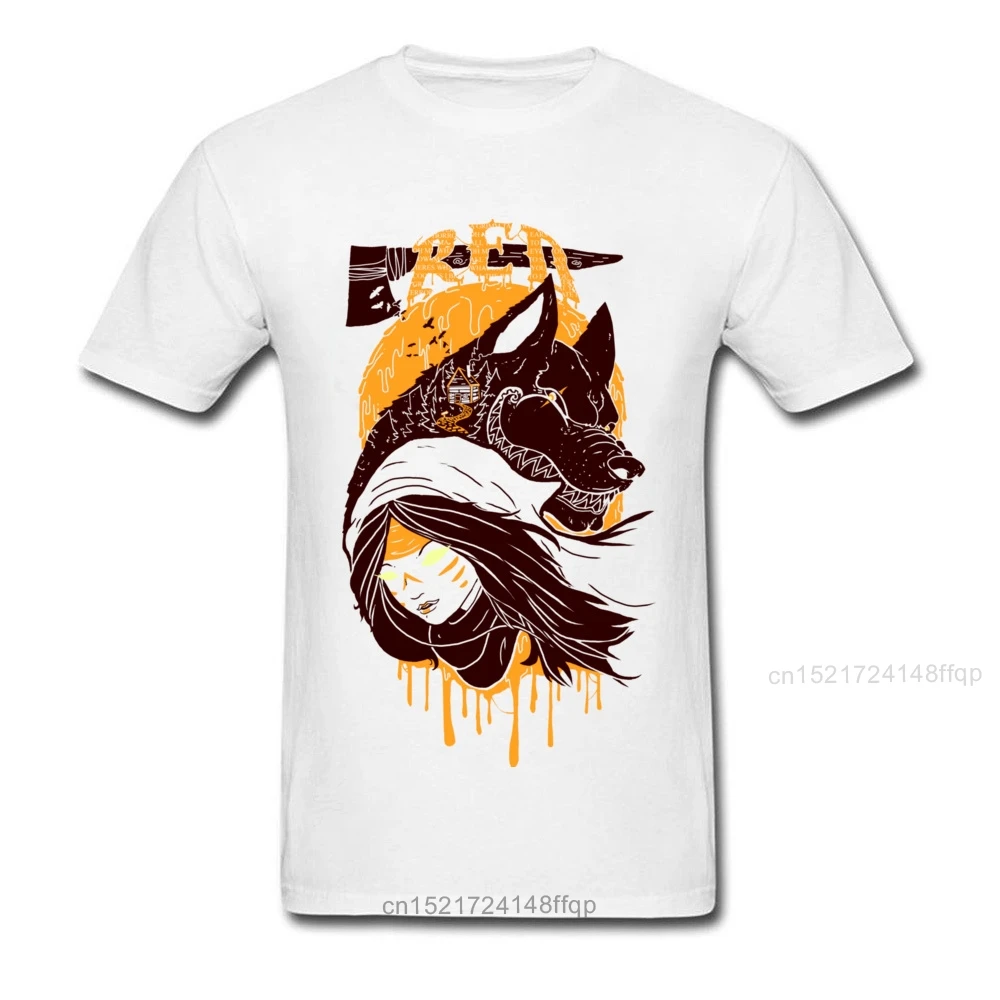 Красные футболки футболка в стиле хип хоп мужские летние одежда с принтом волк и