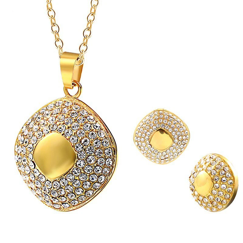 Комплект из колье и серёг нержавеющей стали| |