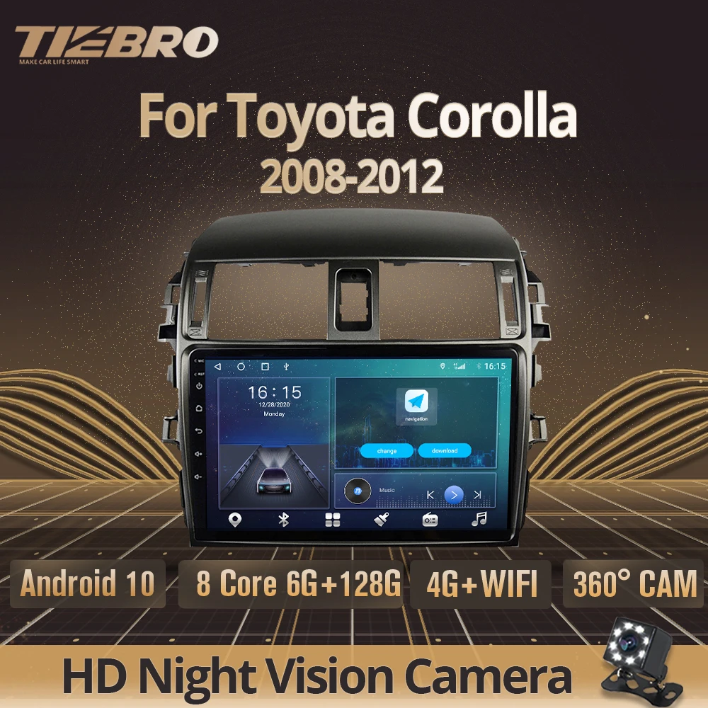 

Автомобильный радиоприемник 2DIN Android 10,0 для Toyota Corolla 2008-2012 GPS Автомобильный мультимедийный плеер Автомобильный радиоприемник навигация DSP ст...