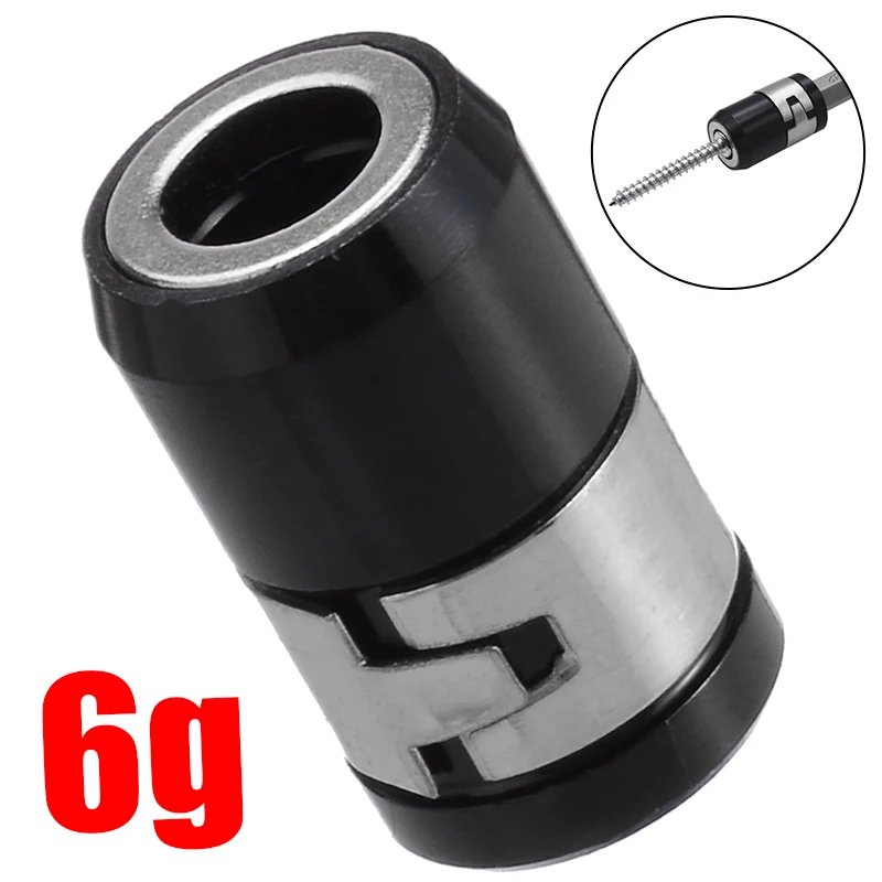 

1pc Screwdriver Bit Holder Magnetic Ring 1/4" 6.35mm Metal Strong Magnetizer Electrical Screwdriver Bits Tool