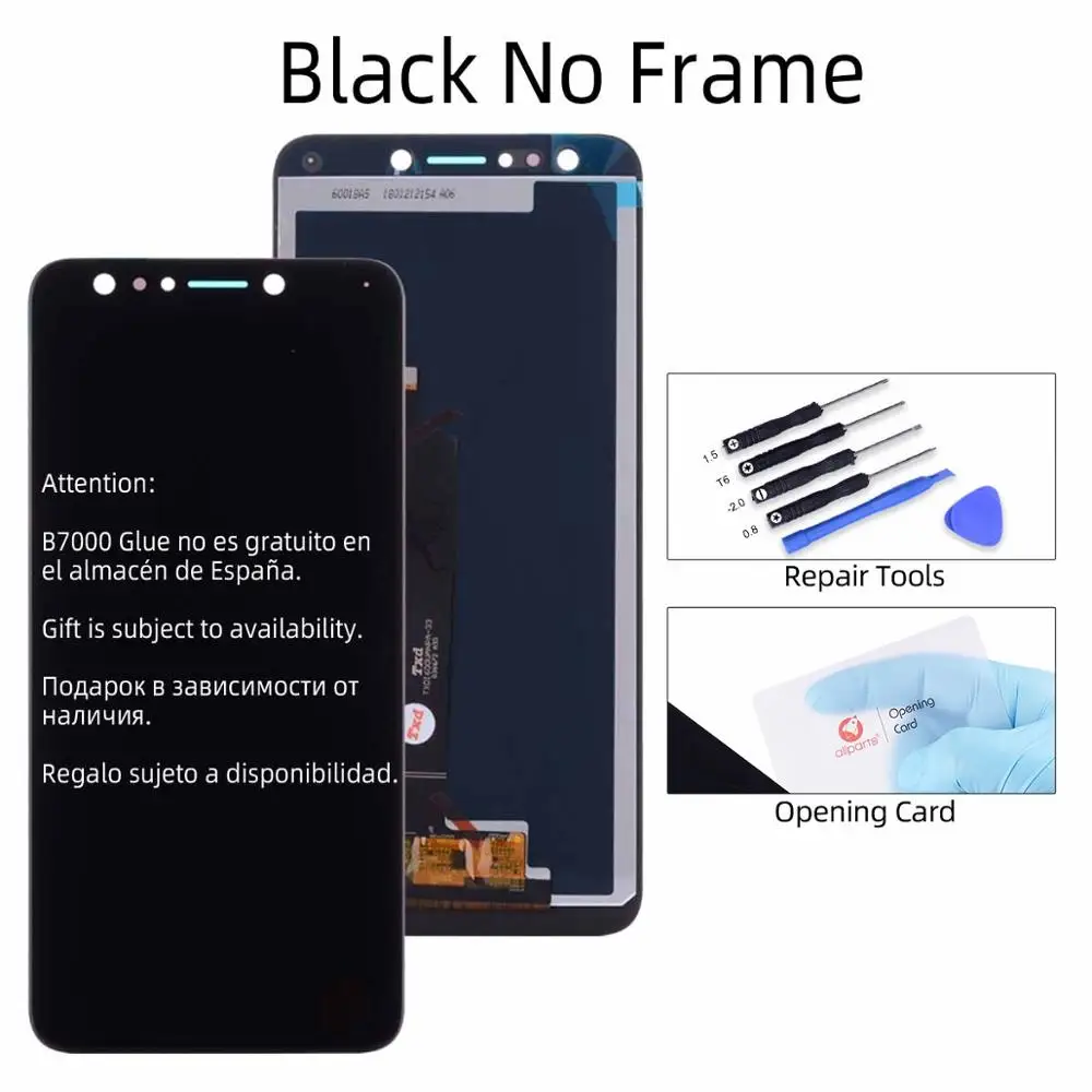 Black No Frame Дисплей для Asus ZenFone 5 Lite ZC600KL LCD в сборе с тачскрином 6.0'' черный белый - Цвет: Black No Frame