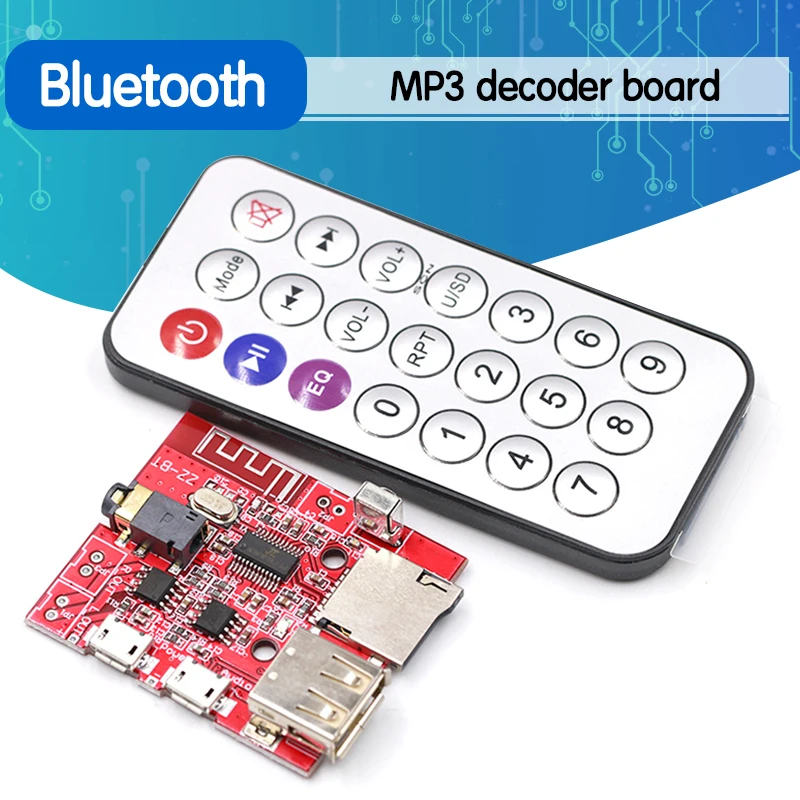 Автомобильный Bluetooth 4 1 MP3 WAV декодирующая плата 3 Вт Динамик Усилитель Аудио