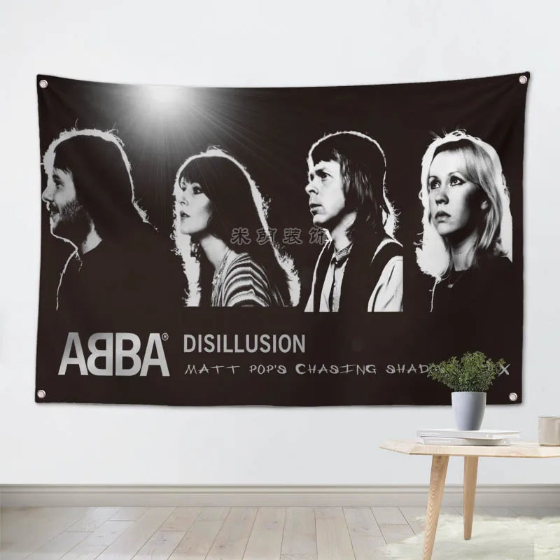 ABBA Band Large music festival Party background decoration poster banner hanging painting cloth art | Дом и сад