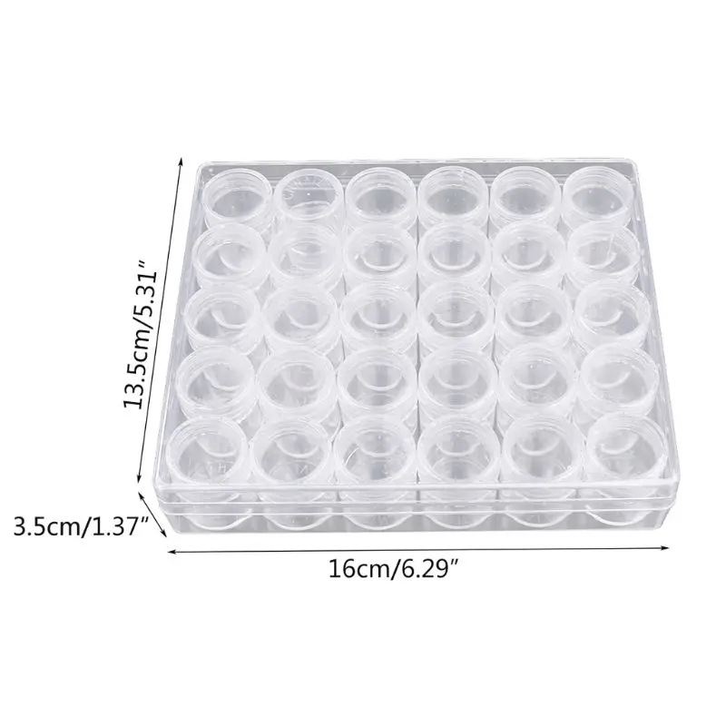 

30 Grids Plastic Makeup Organizer Storage Box Jewelry Small Beads Rhinestones Diamond Painting Accessories Storage Case
