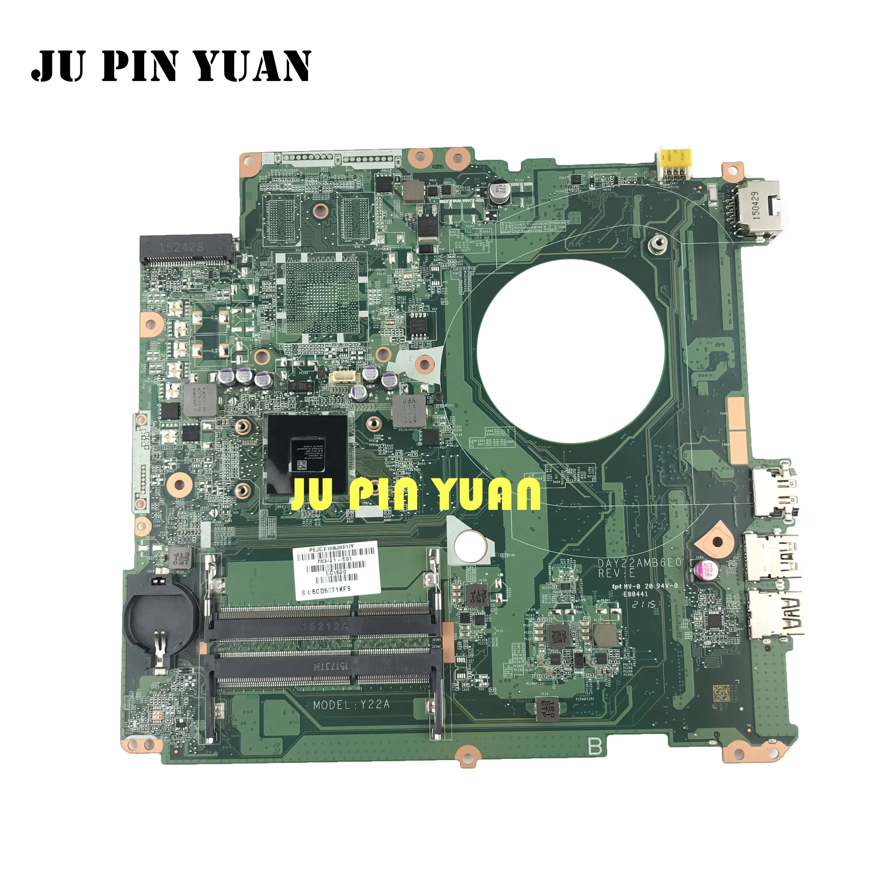 JU PIN YUAN 763421 501 DAY22AMB6E0 Y22A для HP PAVILION 17 F 17Z материнская плата стандарта ЦПУ все функции