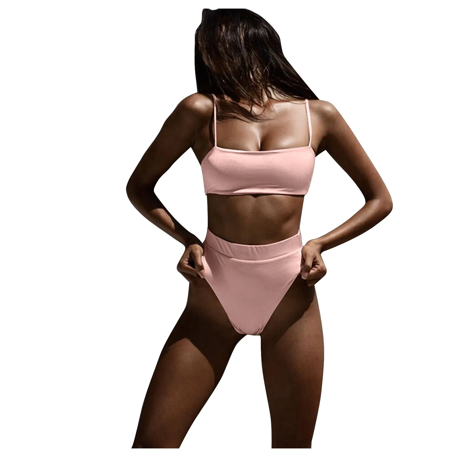 

Fashion Swimwear Women's Bikini High Waisted Tummy Control Two Piece Swimsuit Sling Swimwear bikinis 2021 mujer