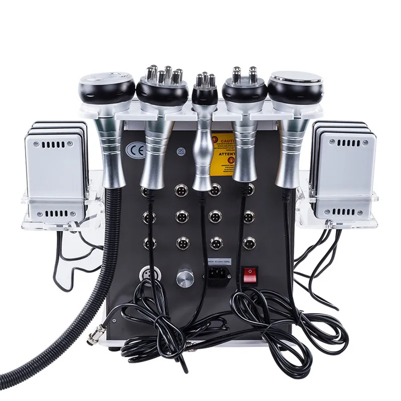6 in 1 40k Ultrasonic liposuction Cavitation 8 Pads LLLT Cavi Lipo Laser Slimming Machine Vacuum RF Skin Care Salon Spa Home Use | Красота и