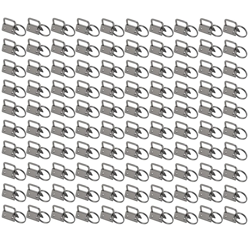 

100 PCS Wristlet Hardware, 1 Inch Key Fob Hardware for Keychain, Key Lanyard and Key Chain Making Hardware Supplies
