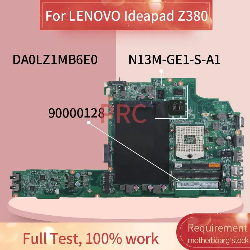    LENOVO Ideapad Z380 DA0LZ1MB6E0 SLJ8E N13M-GE1-S-A1 DDR3    