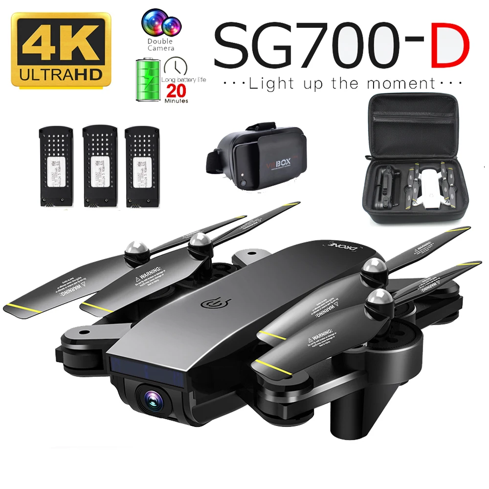 Дрон SG700D складной камера 4K Wifi FPV 22 мин полета |
