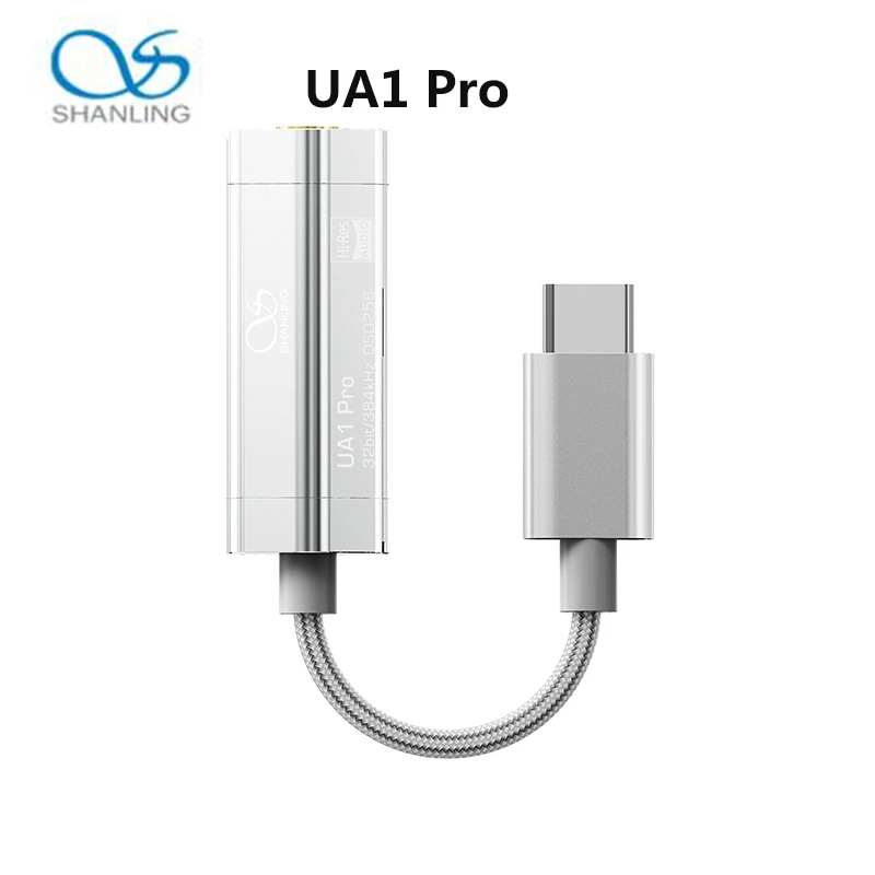 

Переходники SHANLING UA1 PRO ES9219C USB DAC AMP, аудиокабель с разъемом типа C на 3,5 мм, усилитель для наушников PCM384 DSD256 80 мВт 32 Ом, выход p
