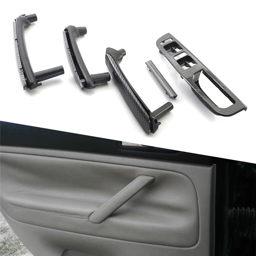 

Car Carbon Fiber Style Door Pull Grab Handle Switch Bezel & Cover Fit For VW Passat B5.5 1998 1999 2000 2001 2002 2003 2004 2005