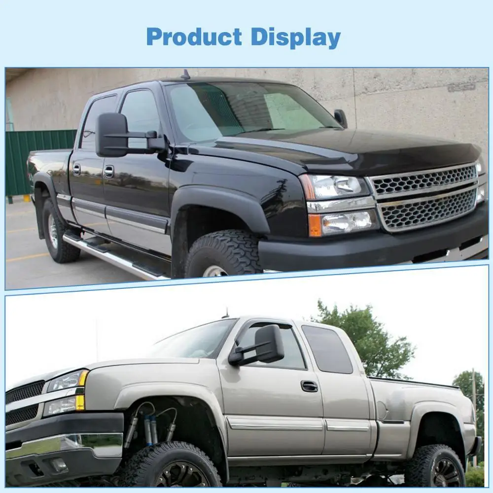 Для 07 13 Chevy Silverado 1500 2500 3500 буксировочные зеркала с мощным подогревом светодиодные