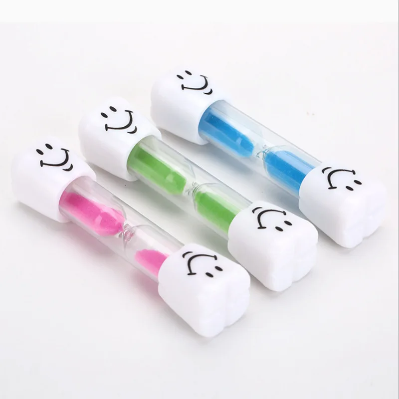

3 Minutes Smiling Face Hourglass Children Brushing Time Students Study Bedroom Furnishing Articles
