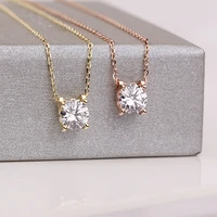 fashion necklace for women chains sterling big zircon undefined pendant real 925 silver jewelry goth rose gold vintage 2021trend