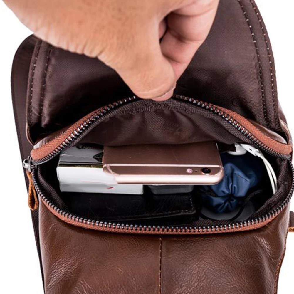 Повседневная мужская сумка на плечо из натуральной кожи |