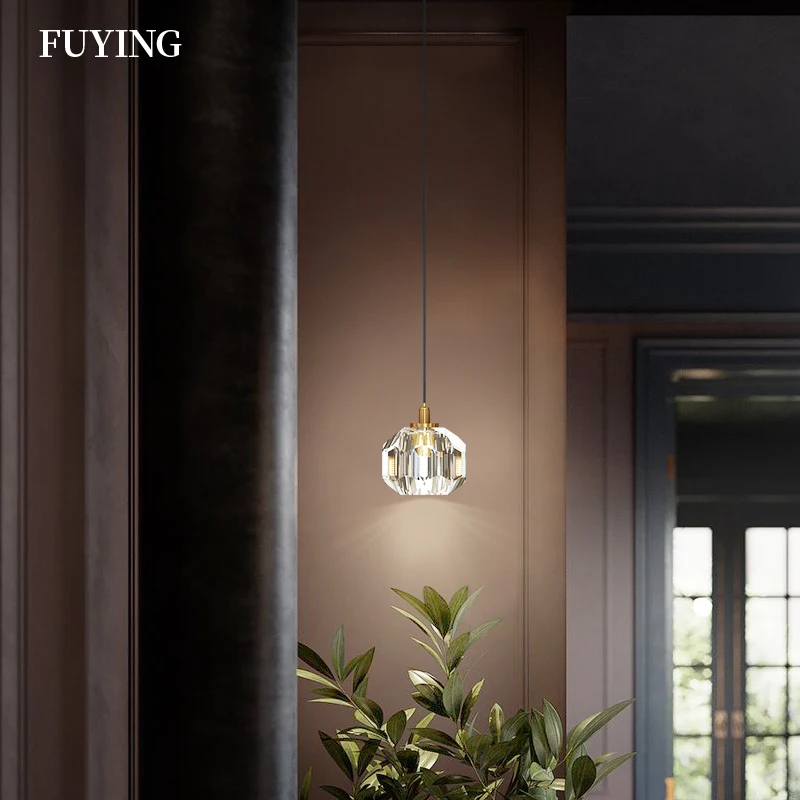 

New Modern Crystal Lampshade pendant light Led Living Room Light Luxury Simple Fashion Net Red ins Bedroom Lamp Dining Room Lamp