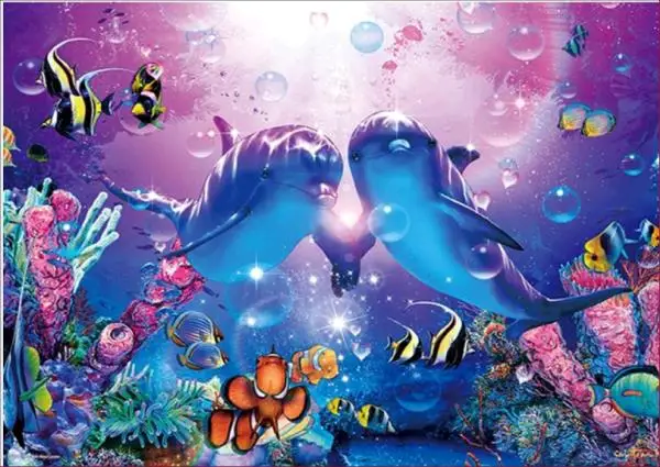 5D алмазная живопись сделай сам вышивка морским дельфином крестиком круглые