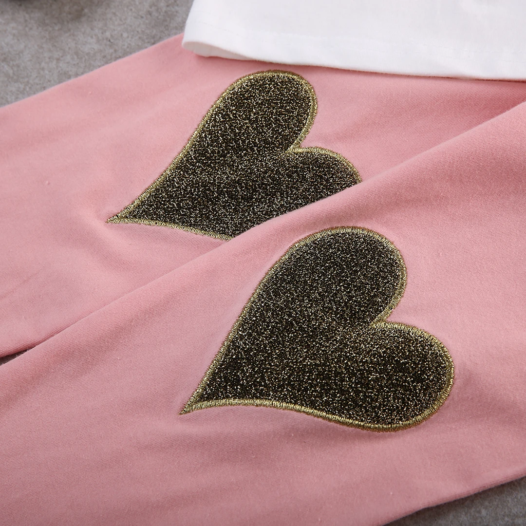 Милая осенняя одежда для маленьких девочек футболка с длинными рукавами и