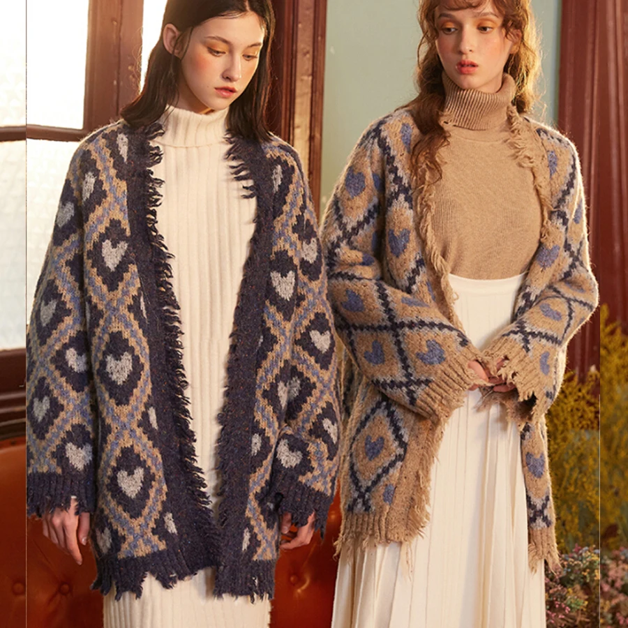 TEELYNN длинный кардиган в богемном стиле свитер для женщин на осень зиму с