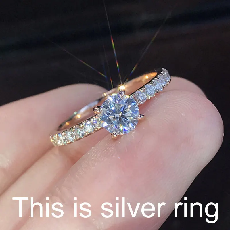 Кольца для женщин Свадебные палец кольцо Мода ААА кубического циркония