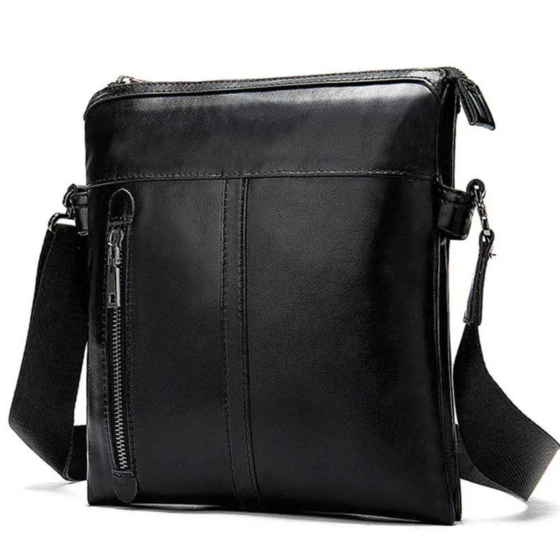 

Luufan Men's Designer Bag Male Genuine Leather Black Messenger Bags Men's Shoulder Bags For Men Leather Bag Over The Shoulder