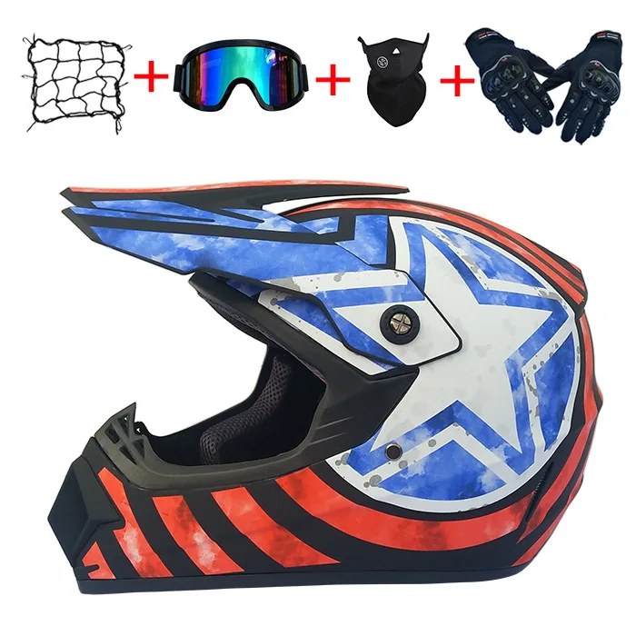 Мотоциклетный шлем для пересеченной местности всесезонный мужчин и женщин