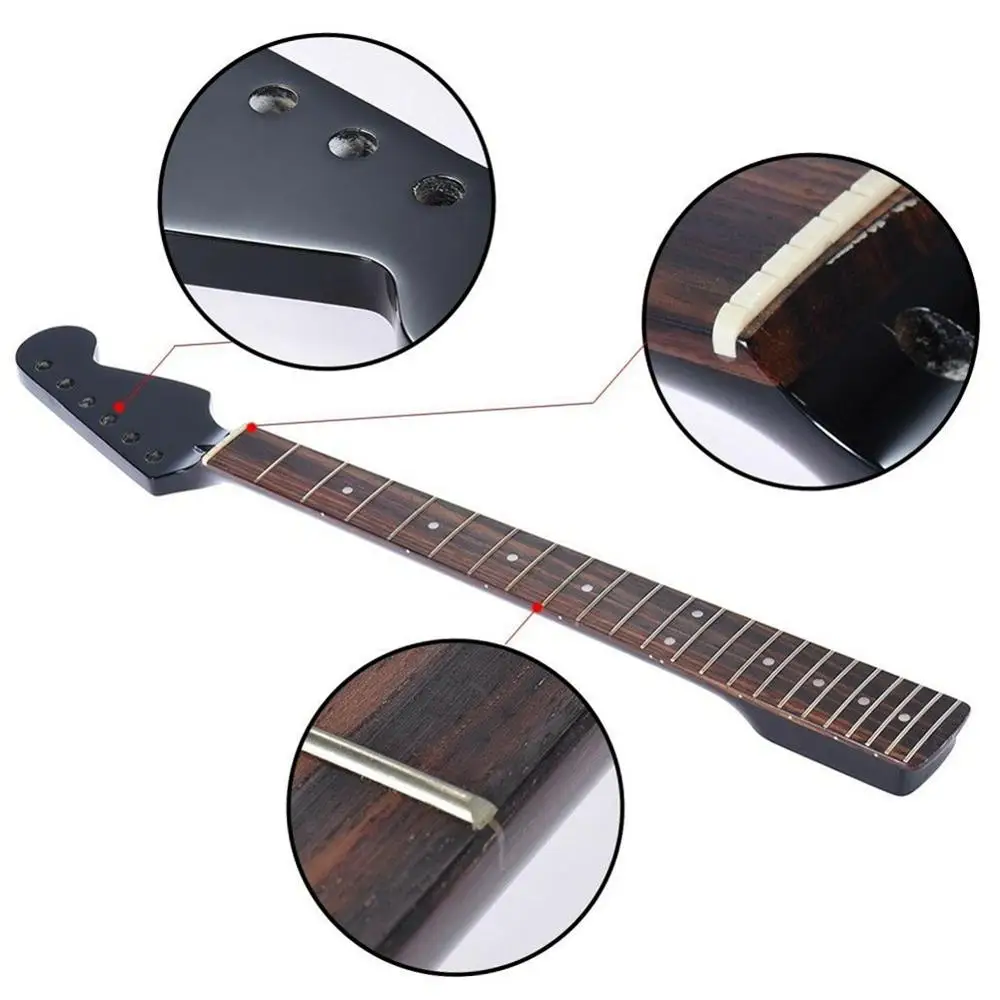 matte schwarz 22 fret e gitarre halsahorn stammpalisander griffbrett st strat gitarre zubehör teile free global shipping