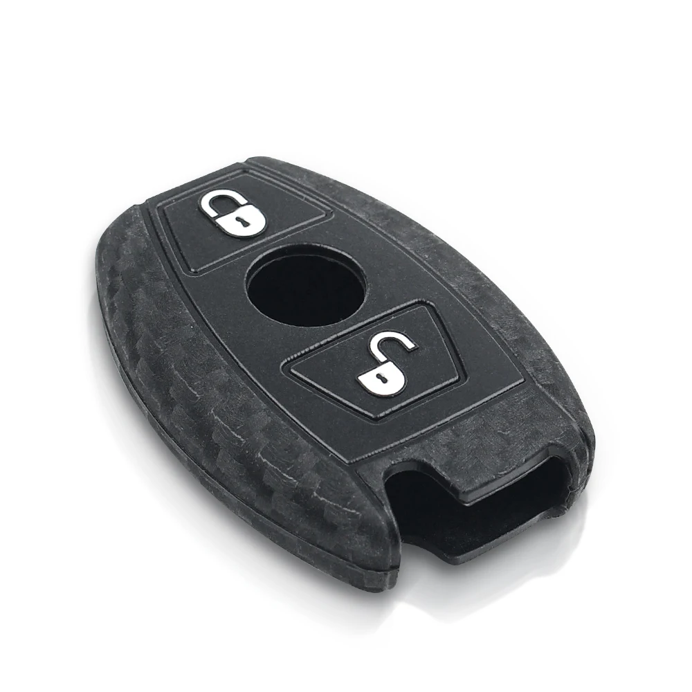 Карбоновая силиконовый чехол для ключей от машины KEYYOU 2/3 защитная крышка