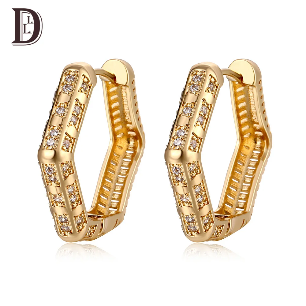 Линдли 585 розовое золото серьги подвески для женщин класса люкс в форме кольца