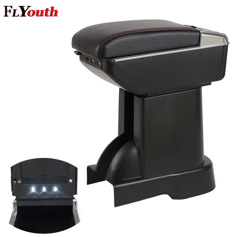 

Armrest Box For Suzuki Alto 2008-2016 USB Charging LED Light Arm Rest Rotatable Centre Console Storage Box Car Styling