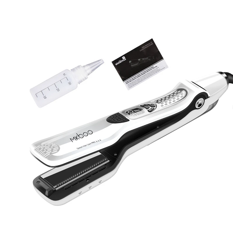 Professional Hair Straightener 2 In 1 Hair Curler with 5 Tempearature Settings Steampod Flat Iron with Dual Voltage 45