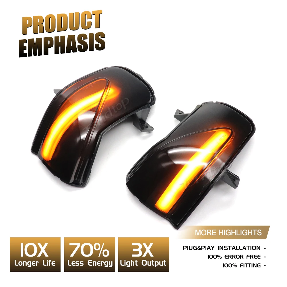 Спиральный динамический светодиодный индикатор боковой повторитель указатель