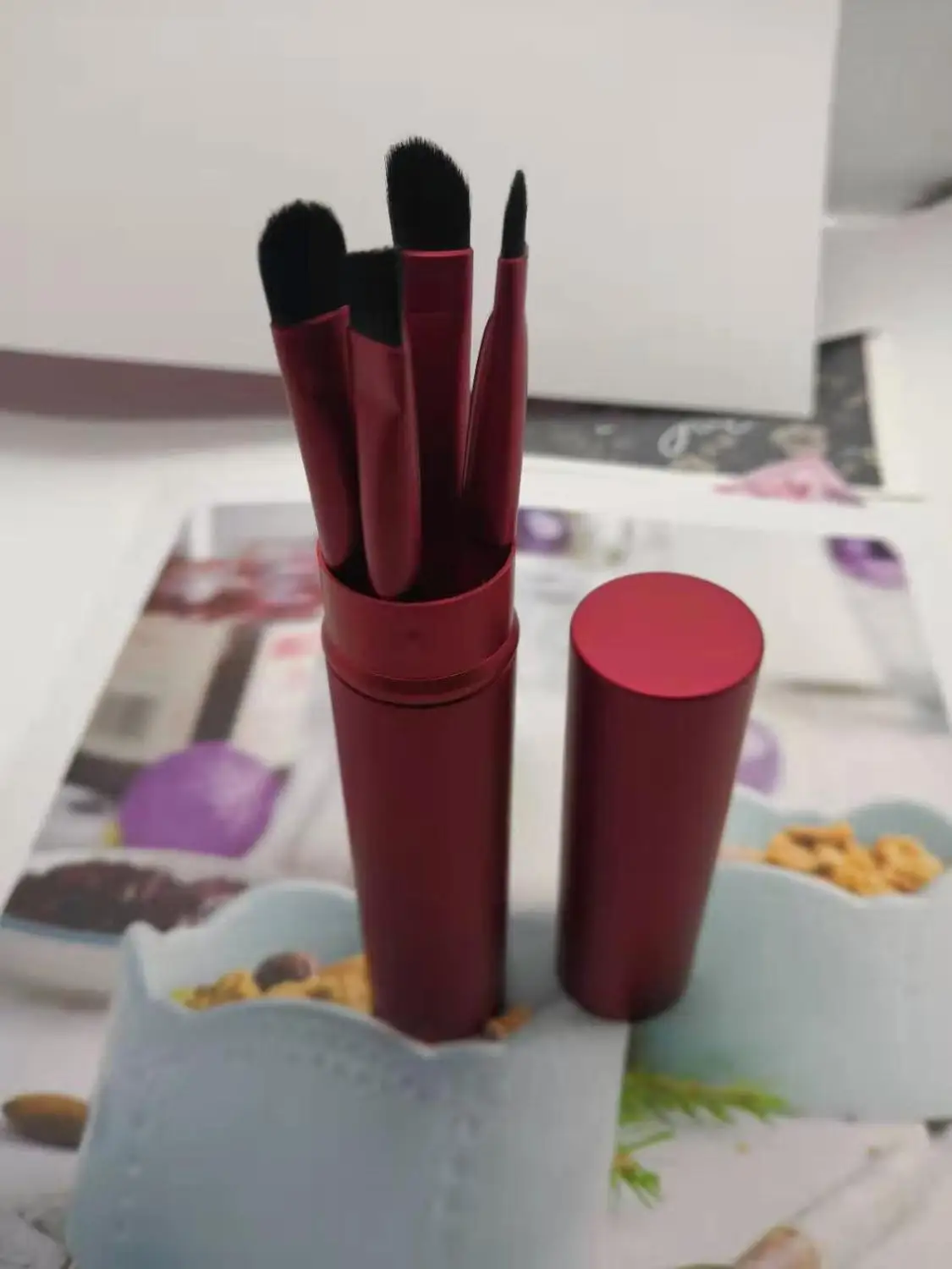 5 шт. профессиональный дорожный портативный мини-набор кистей для макияжа глаз