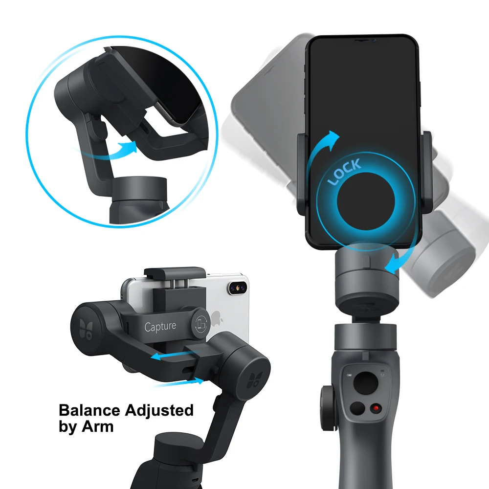 Funsnap ручной шарнирный стабилизатор для камеры GoPro трек фокус Pull & Zoom 3-Axis