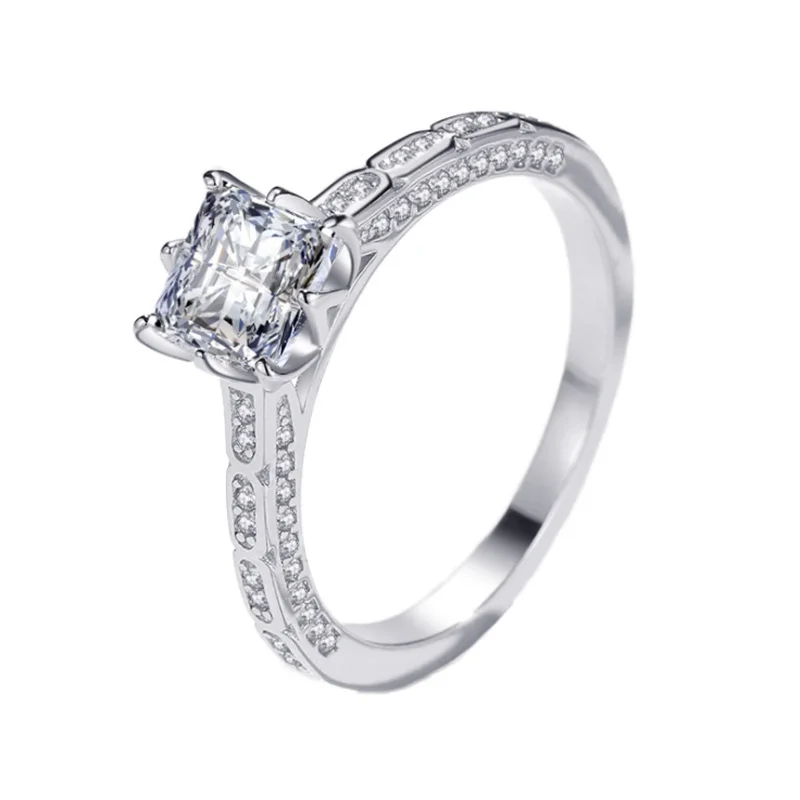 Высокое качество S925 серебро Корона принцесса имитация Moissanite карат Роскошное