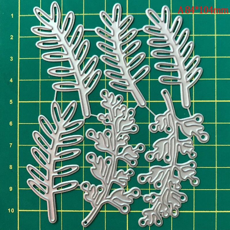6pcs Leaves Lace Metal Cutting Dies Craft Stamps Die Embossing Card Make Stencil