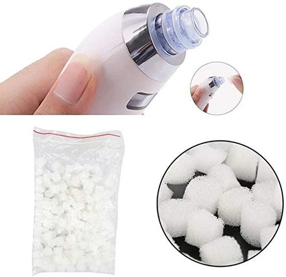 

100pcs Replacement Filter Sponge Cotton for Vacuum Blackhead Removal Device Pore Vacuum Pore Black Head Cleaner Filter Beauty