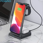 Новое беспроводное зарядное устройство 3 в 1 для Apple Watch 6 SE 5 4 3 2 Airpods Pro 15 Вт подставка для быстрой зарядки для iPhone 12 11 XS XR X 8